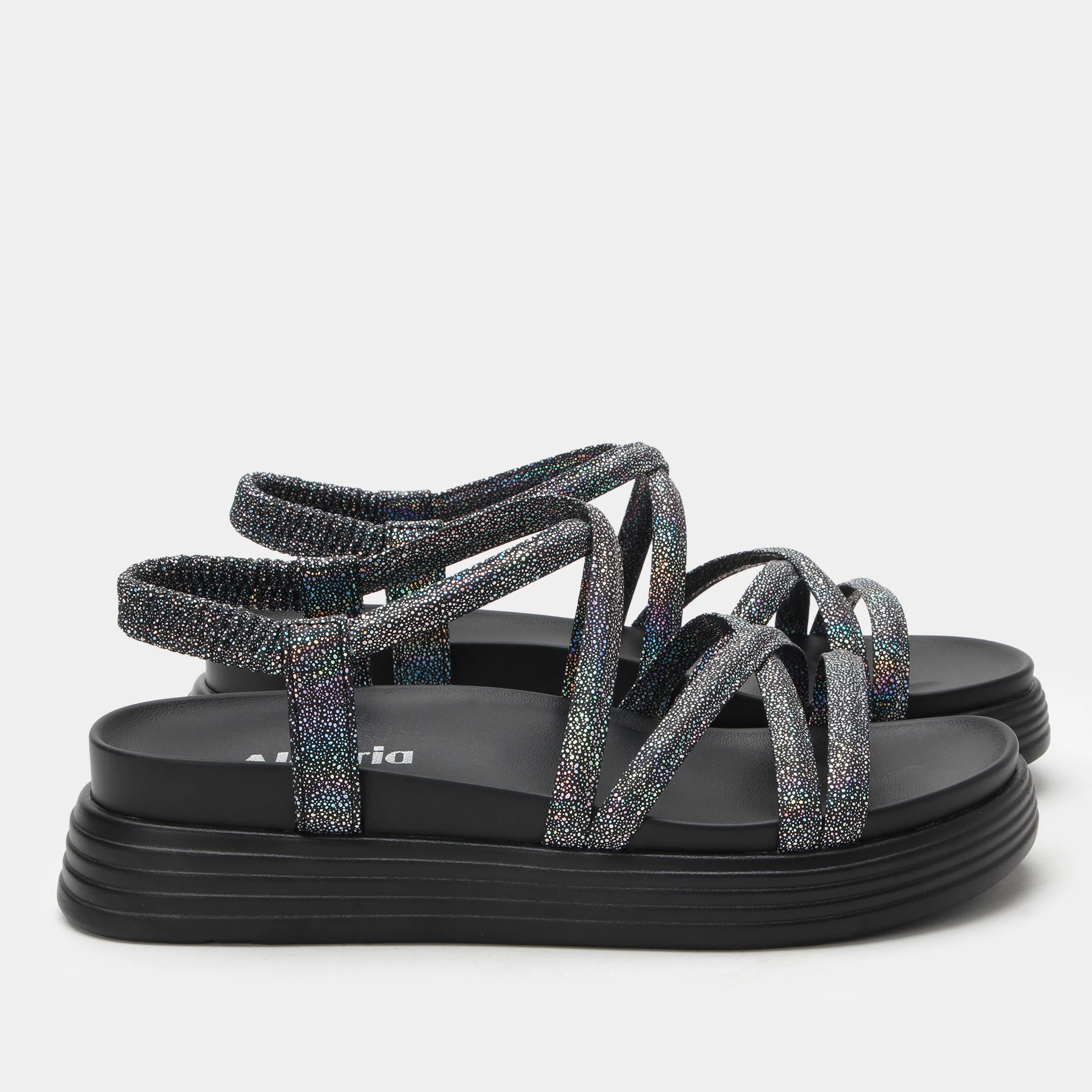 Alegria Audie Phosphorescence Black Sandal