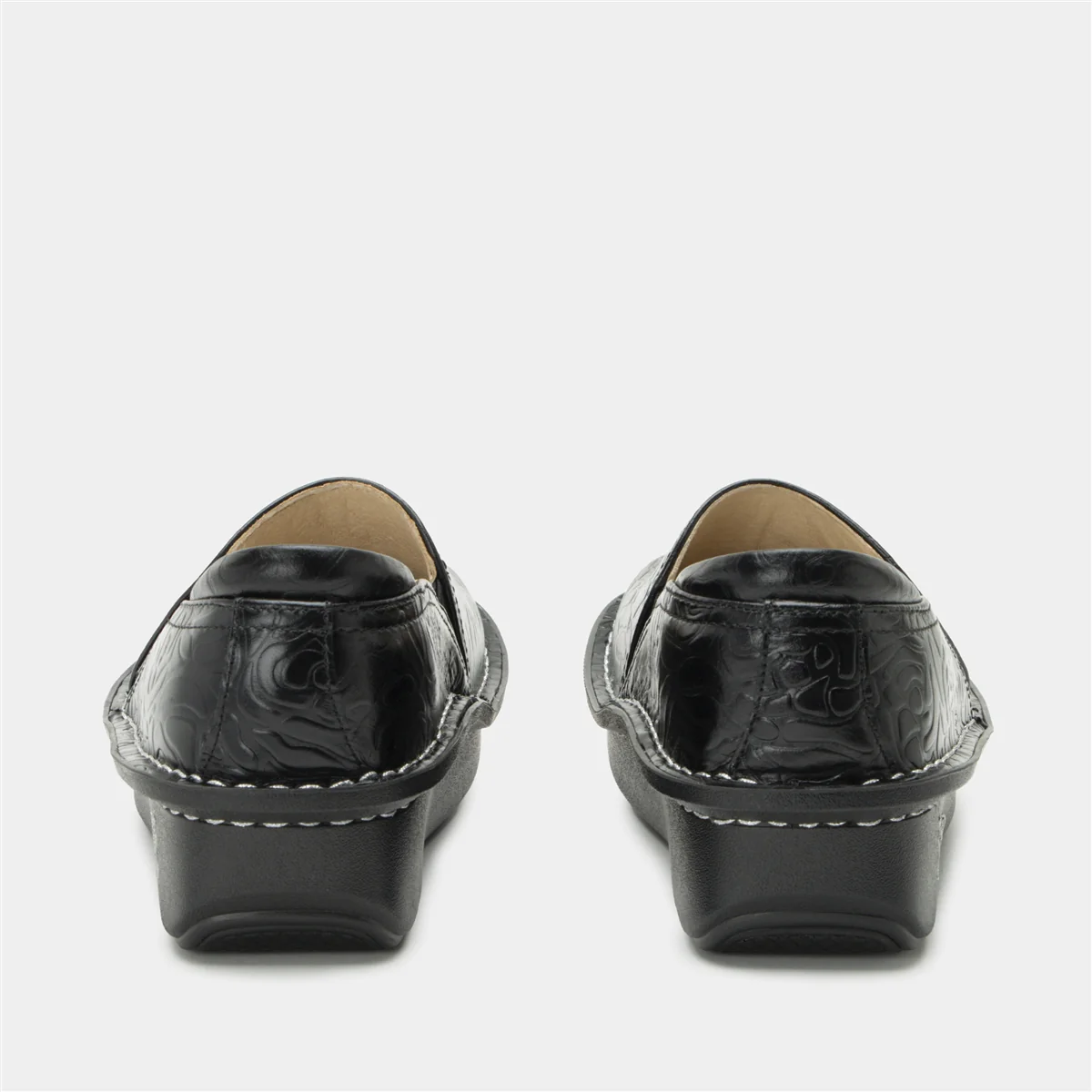 Alegria Debra Black Embossed Rose