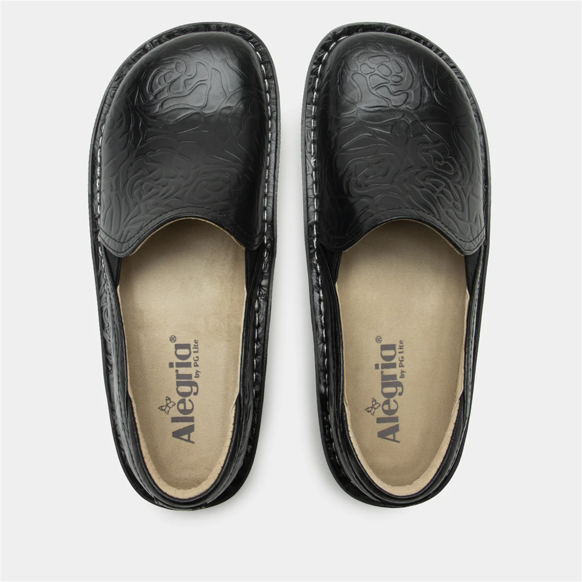 Alegria Debra Black Embossed Rose